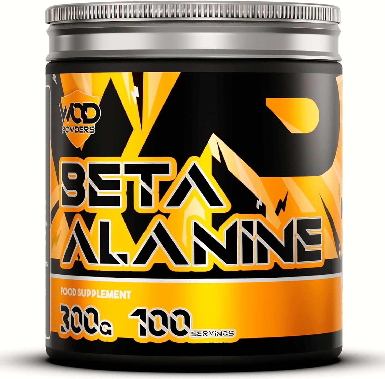 Beta Alanine Powder 300g - Unflavoured Beta Alanine for Functional Fitness | Scoop Included | Enhances Training Duration & Performance | Backed by Athletes - WOD Powders - 300g