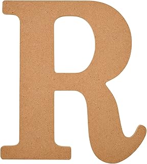 Plaid Wood Unfinished Letter, 8" Wooden Surface Perfect for DIY Arts and Crafts Projects, 63597, 8 inch
