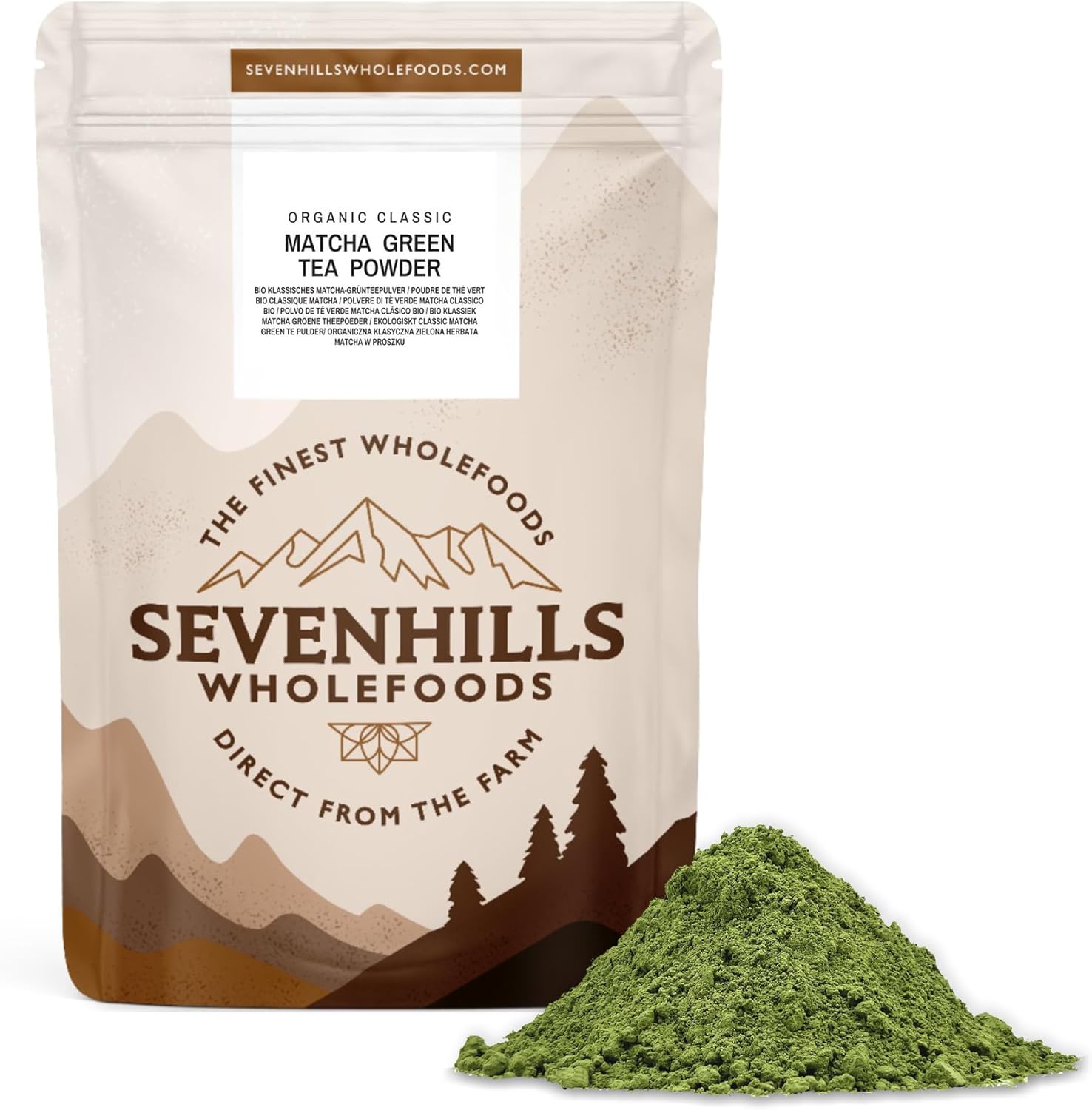 Sevenhills Wholefoods Organic Japanese Classic Matcha Tea Powder 200g | from Uji, Kyoto, Japan | For Cooking, Baking, Smoothie