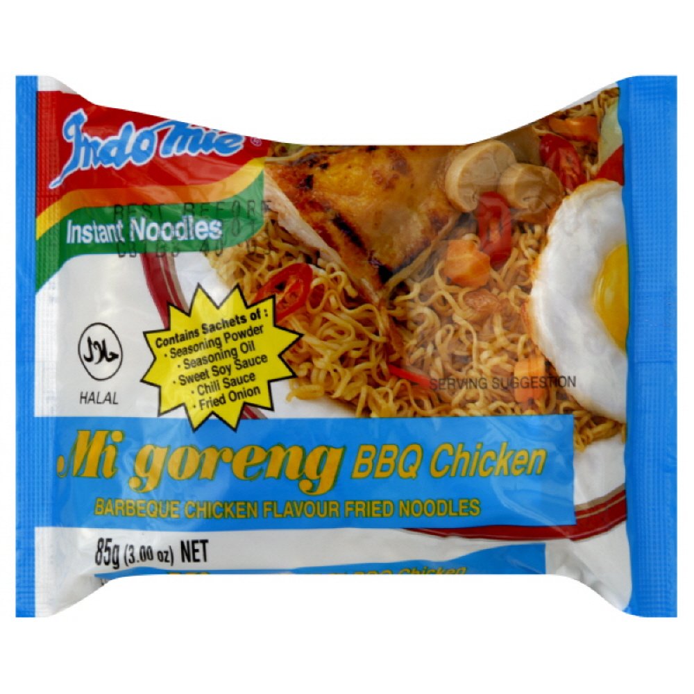 Indomie BBQ Chicken, 3-Ounce (Pack of 30)