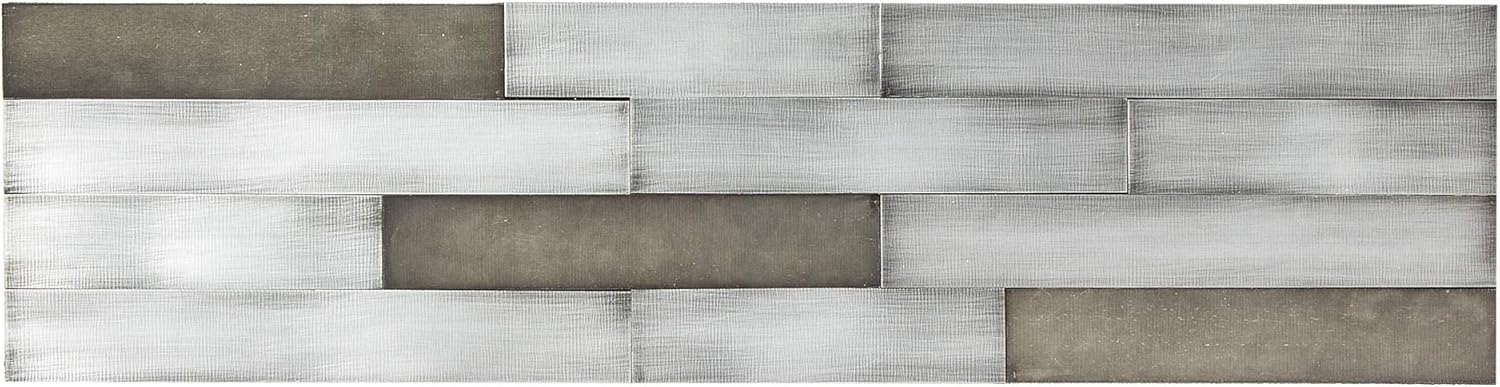 Aspect Peel & Stick Distressed Metal 23.6" x 5.9" Panel in Gilded Silver