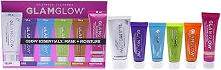 GLAMGLOW Glow Essentials Mask + Moisture Travel Set - SUPERMUD (0.7 oz), GLOWSTARTER NUDE (0.5 oz), GRAVITYMUD (0.35 oz), THRISTYMUD (0.35 oz), POWERMUD (0.35 oz) & FLASHMUD (0.35 oz)