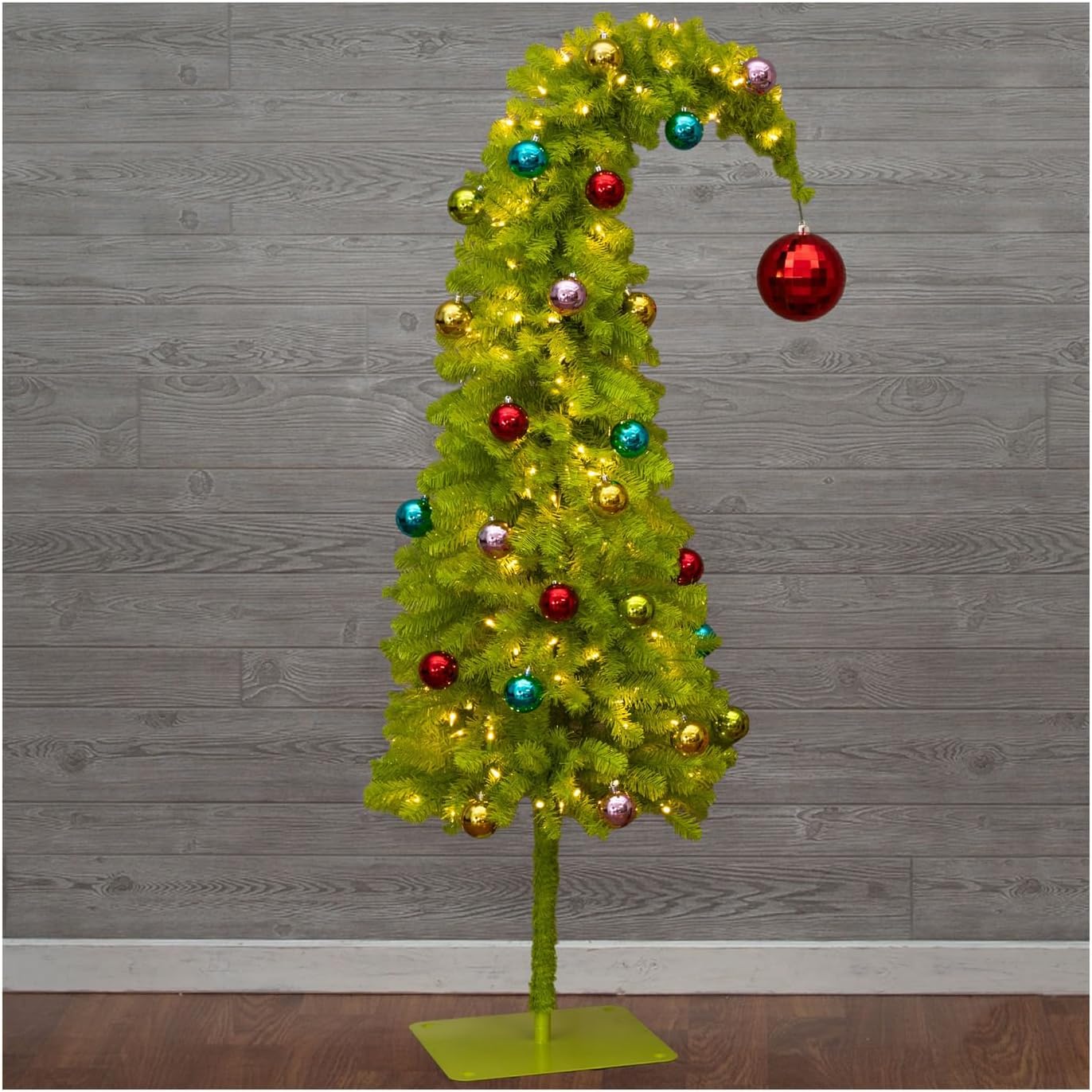 Hobby Lobby 5'LED Bright Green Whimsical Christmas Tree