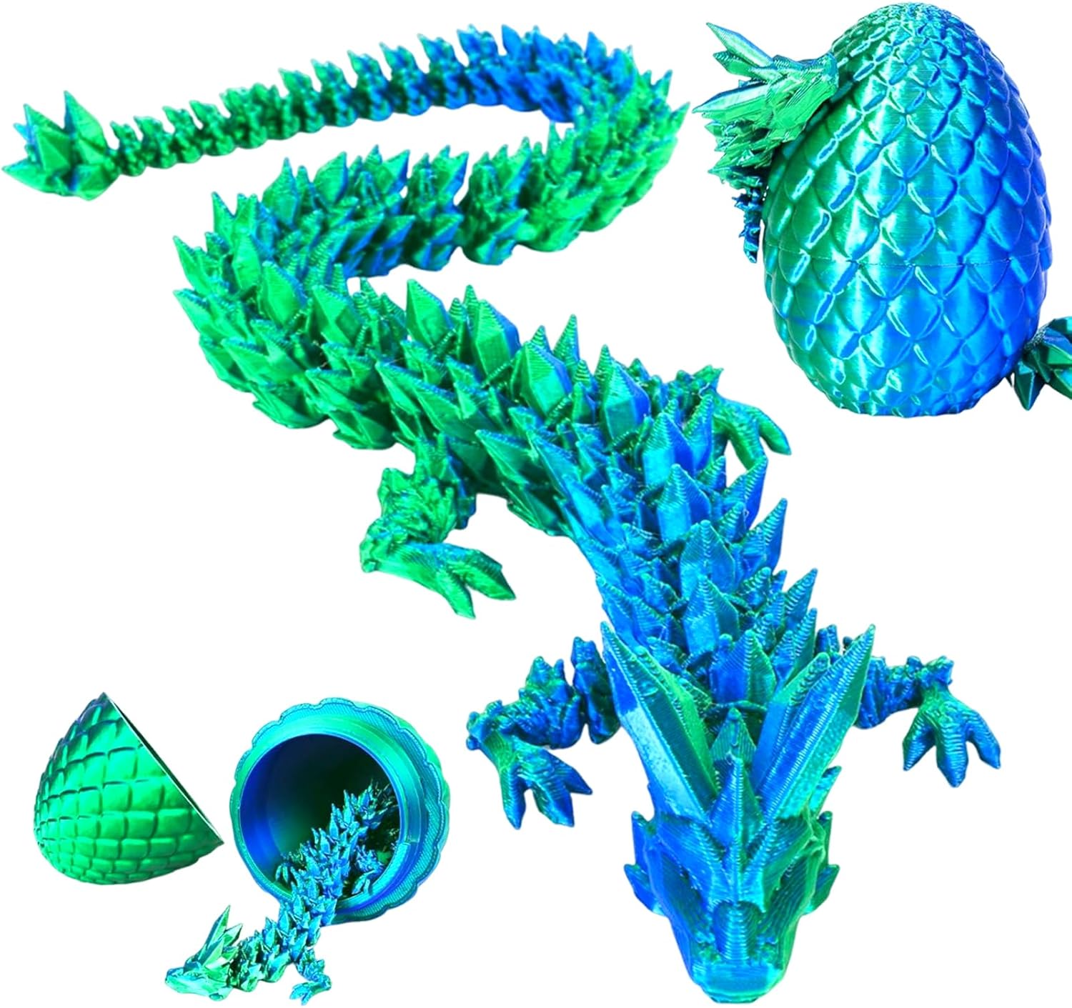 YILCER 3D Printed Dragon Egg, Mystery Crystal Dragon Egg Fidget Toys