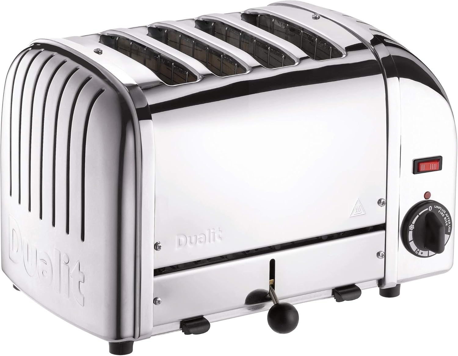 Dualit Classic 4 Slice Vario Toaster - Stainless steel, hand built in the UK - Replaceable ProHeat® elements - Heat two or four slots, defrost bread, mechanical timer - Replaceable parts