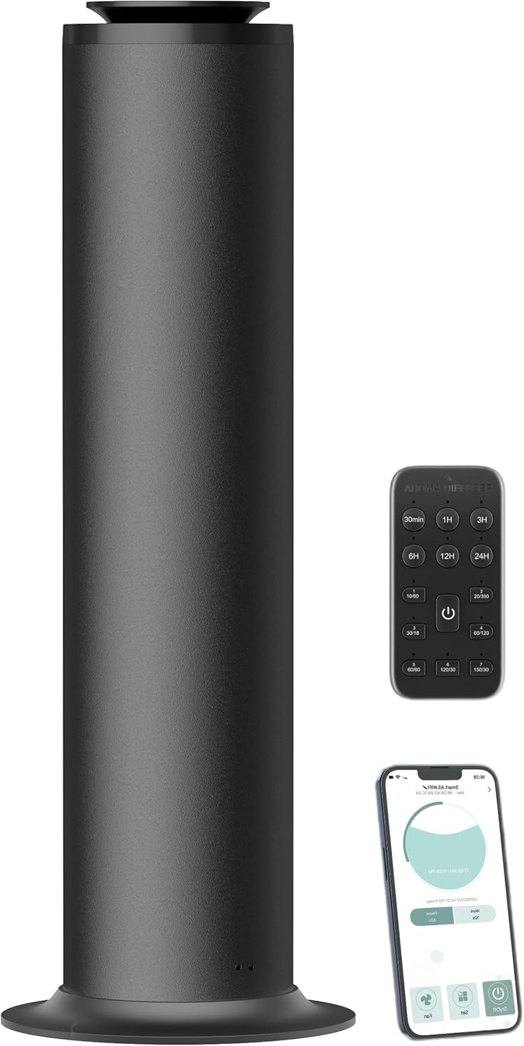 2800 Sq Ft Floor Standing Hotel Collection Diffuser, 600mL Scent Air Machine for Home Waterless Diffuser, Hotel Scent Cold Air Essential Oil Diffuser for Large Room, App & Remote Control