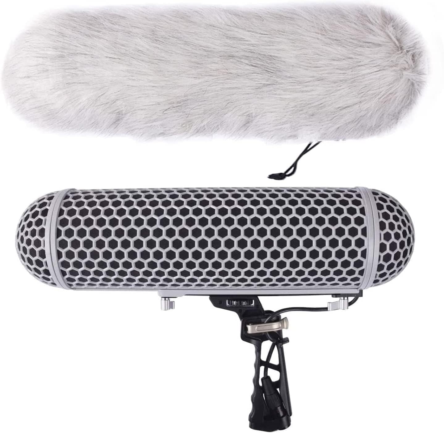 DF DIGITALFOTO Micolive Microphone Blimp with Dead Cat, Mic Windshield and Shock Mount System, Compatible with Rode NTG Series AT875R Line Sennheiser MKE 600 Series Shotgun
