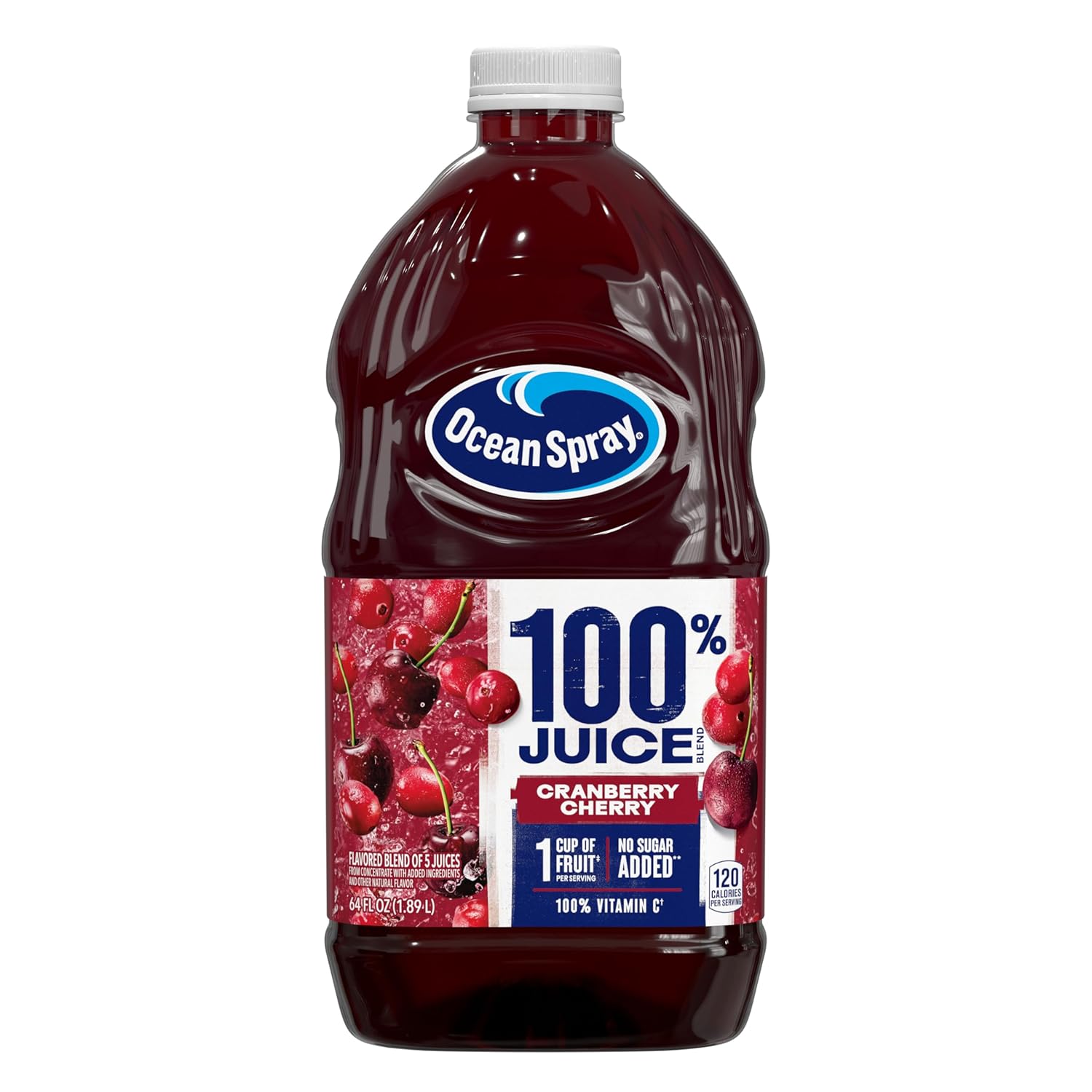 Ocean Spray® 100% Juice Cranberry Cherry Juice Blend, 64 Fl Oz Bottle