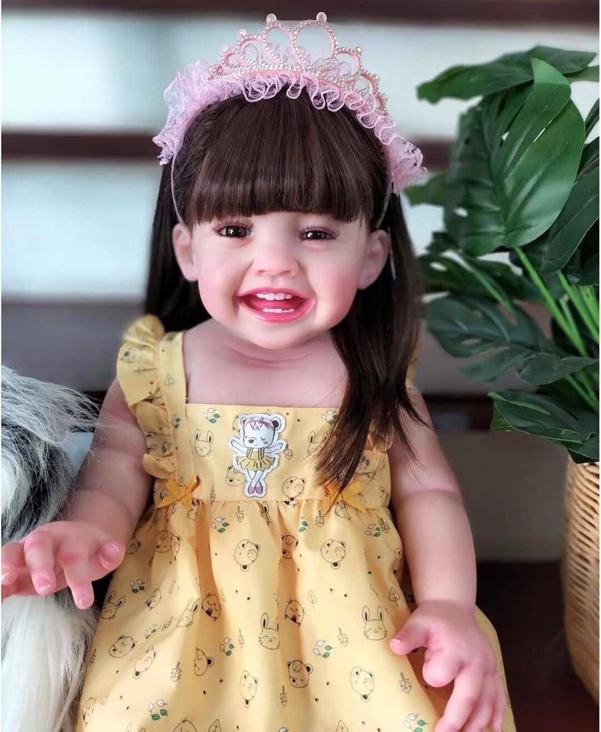 YIHANGG 68CM Huge Reborn Baby Doll 27inch Toddler Girl Doll Princess Smile Baby Collectible Doll Kids Birthday