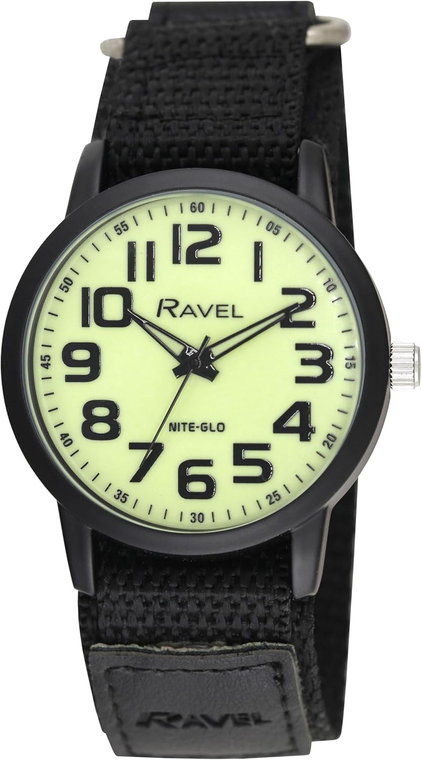 Ravel - Men's Modern Workwear Watch with Easy-Fasten Strap