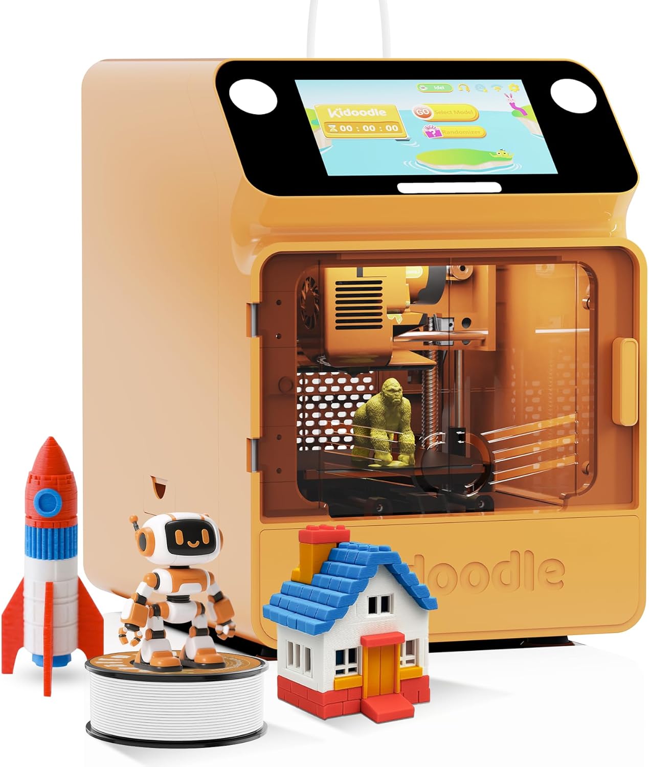 3D Printer for Kids, Safe for Children, ToyBox 3D Printer, STEM Learning Mate, Wi-Fi & App Control, Weekly Update Toy Library, Touch Screen, Mini Size, Easy Setting/One Click to Print