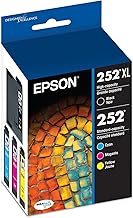 EPSON 252 DURABrite Ultra Ink High Capacity Black & Standard Color Cartridge Combo Pack (T252XL-BCS) Works with WorkForce WF-3620, WF-3640, WF-7110, WF-7610, WF-7620, WF-7710, WF-7720, WF-7210