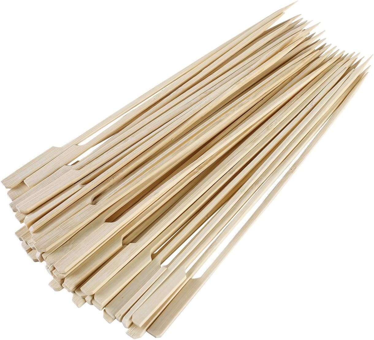 Gmark Bamboo Paddle Skewers 9" 100pc/Bag, Kabob Skewers, BBQ Skewers for Outdoor Grilling GM1077
