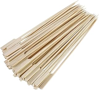 Gmark Bamboo Paddle Skewers 9" 100pc/Bag, Kabob Skewers, BBQ Skewers for Outdoor Grilling GM1077