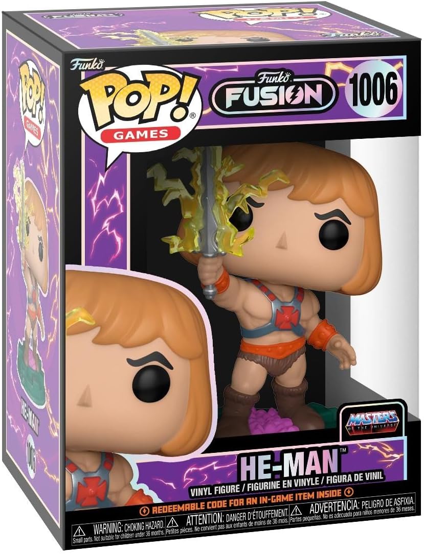 Funko POP! Games: Fusion - He-Man W 1/6 Odds for Rare Chase Variant - 1/6 Odds for Rare Chase Variant - Masters of The Universe - Collectable Vinyl Figure - Gift Idea - Official Merchandise