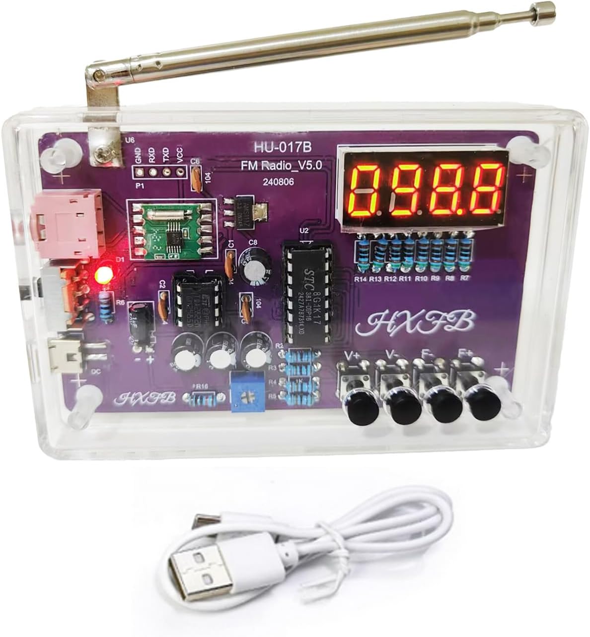 Gikfun Portable FM Radio Kit Soldering Practice Kit DIY School Project Electronic Soldering Hobbyist Kit FM 87-108MHz with 2 Power Modes EK2163