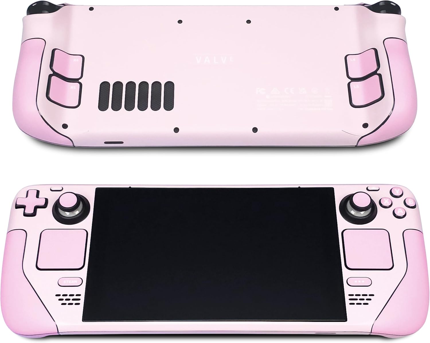 Steam Deck Skin, Pink Edition, Full Wrapping Matte Vinyl Skin for Steam Deck (Designed by POP SKIN), for Both Steam Deck LCD Version and OLED Version.