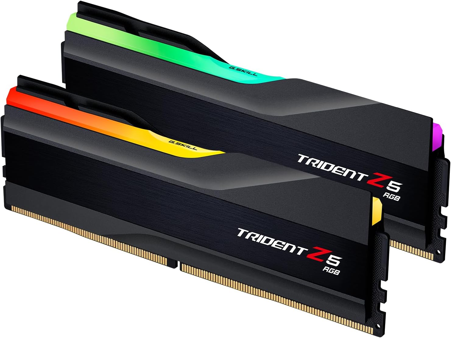 G.SKILL Trident Z5 RGB Series DDR5 RAM (Intel XMP 3.0 & AMD Expo) 32GB (2x16GB) 6000MT/s CL36-36-36-96 1.35V Desktop Computer Memory U-DIMM - Matte Black (F5-6000J3636F16GA2-TZ5RK)