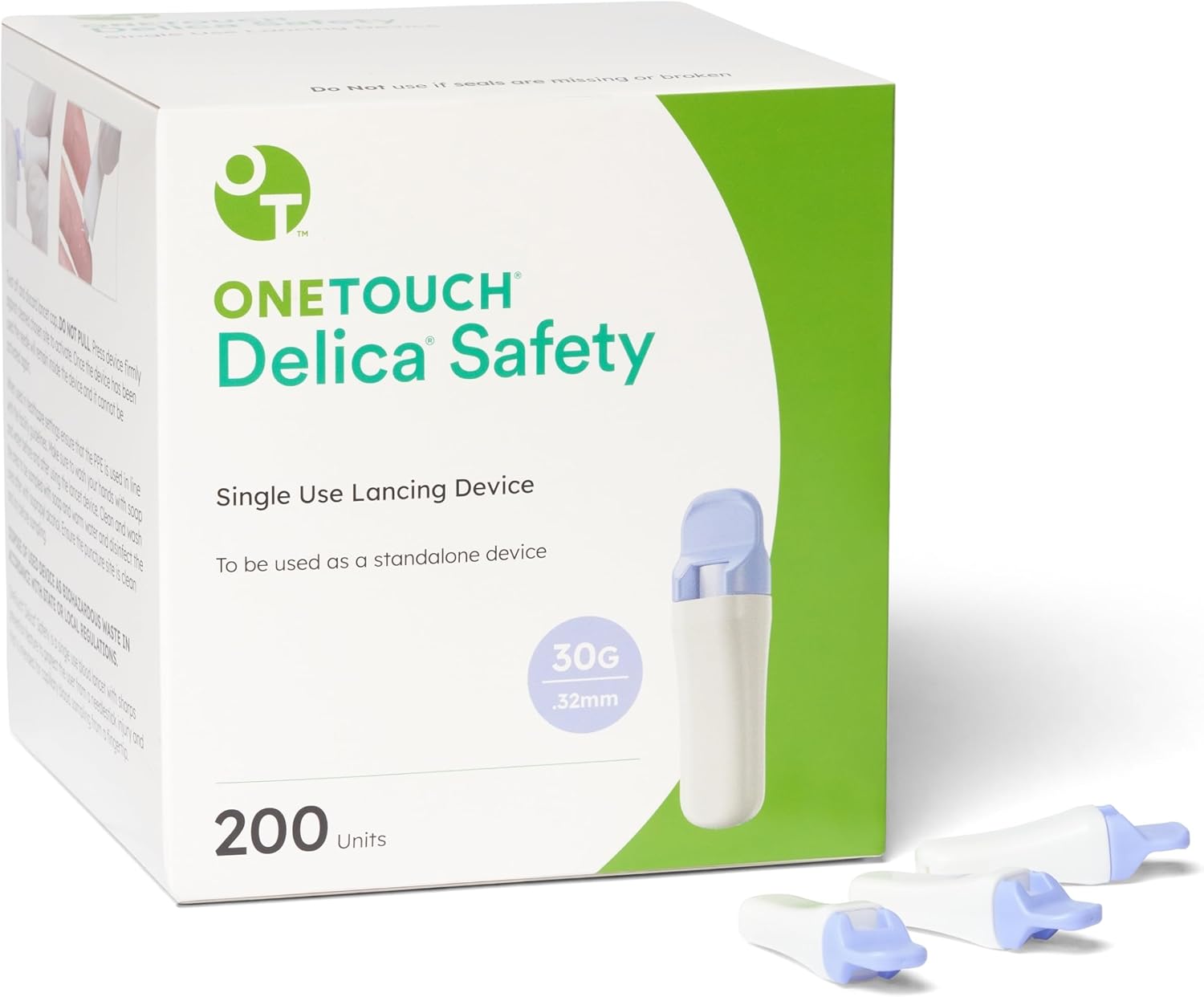 OneTouch Delica Safety - Lancing Devices for Diabetes Testing - Disposable Diabetic Blood Sugar Testing Tools - 200 Units