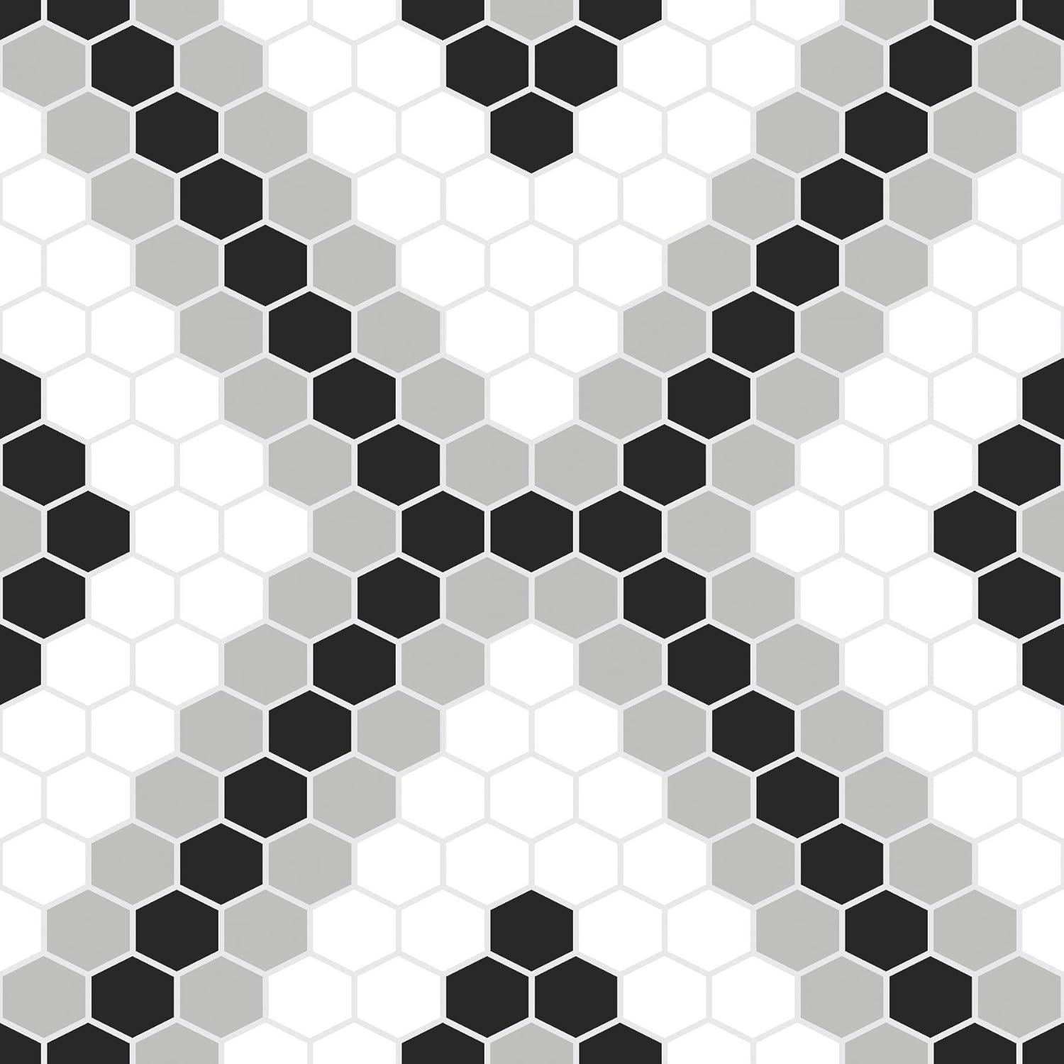 FloorPops FP2950 Leyton Peel & Stick Floor Tiles, Black