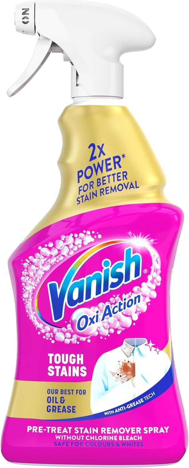 Vanish Gold Oxi Action Multi Stain Degreaser for Stubborn Stains, 950ml| Pre-Treat Trigger Spray | 30 Seconds Stain Removal | For Colours and Whites | Pack of 1