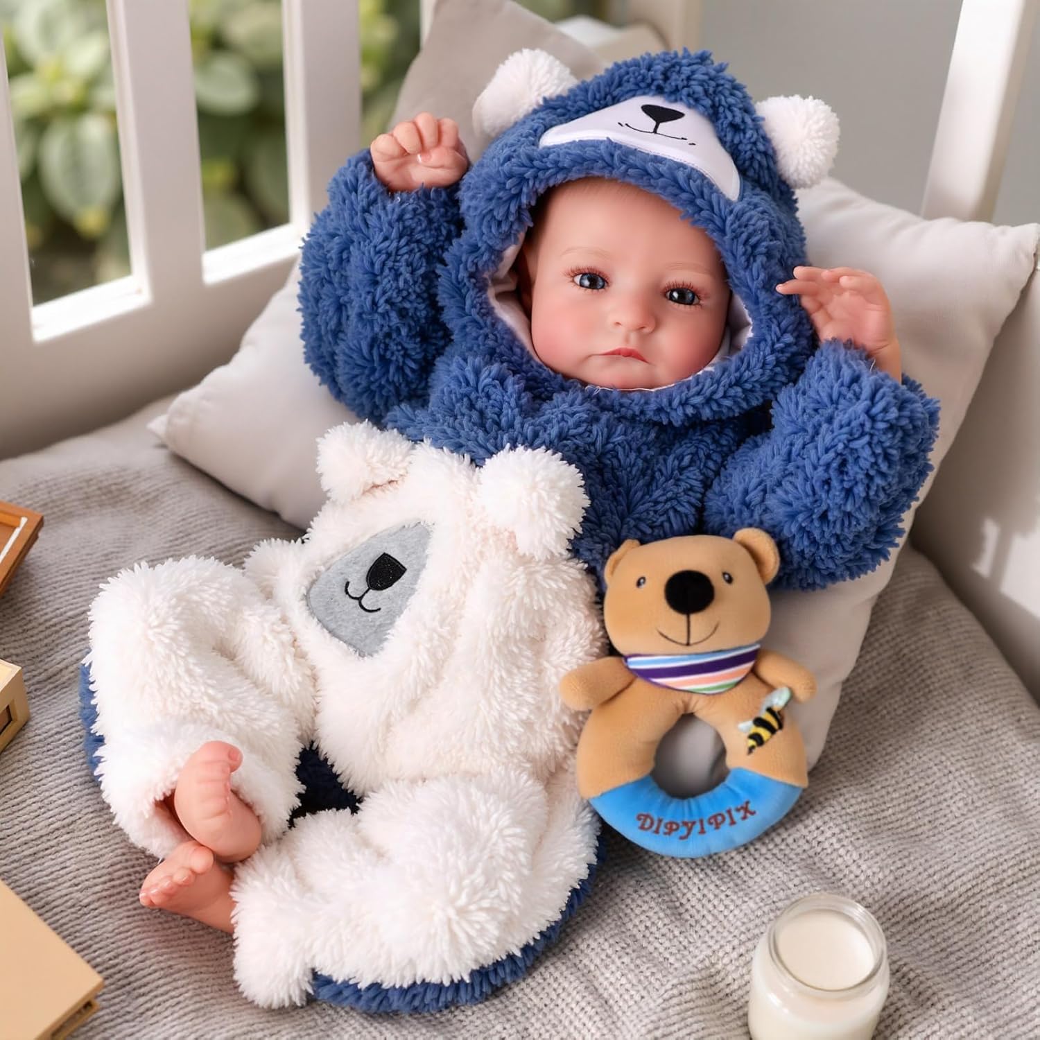 BABESIDE Reborn-Baby Doll 20 Inch Aiden Lifelike Boy Realistic Newborn Like Real Babies Dolls Soft Cloth Body Open Eyes Collectors Therapy Gift