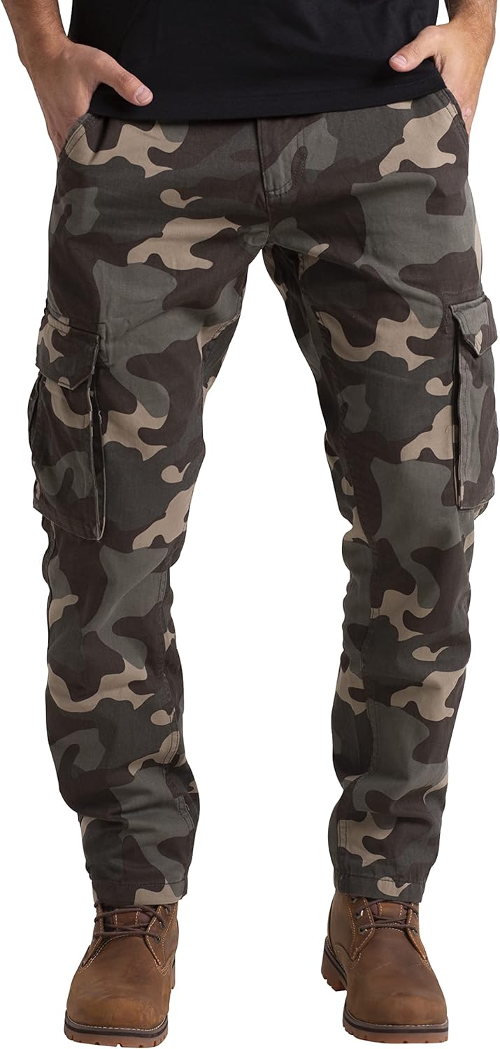 westAce Mens Cargo Trousers Work Wear Combat Safety Cargo 6 Pocket Full Pants Size 32-44
