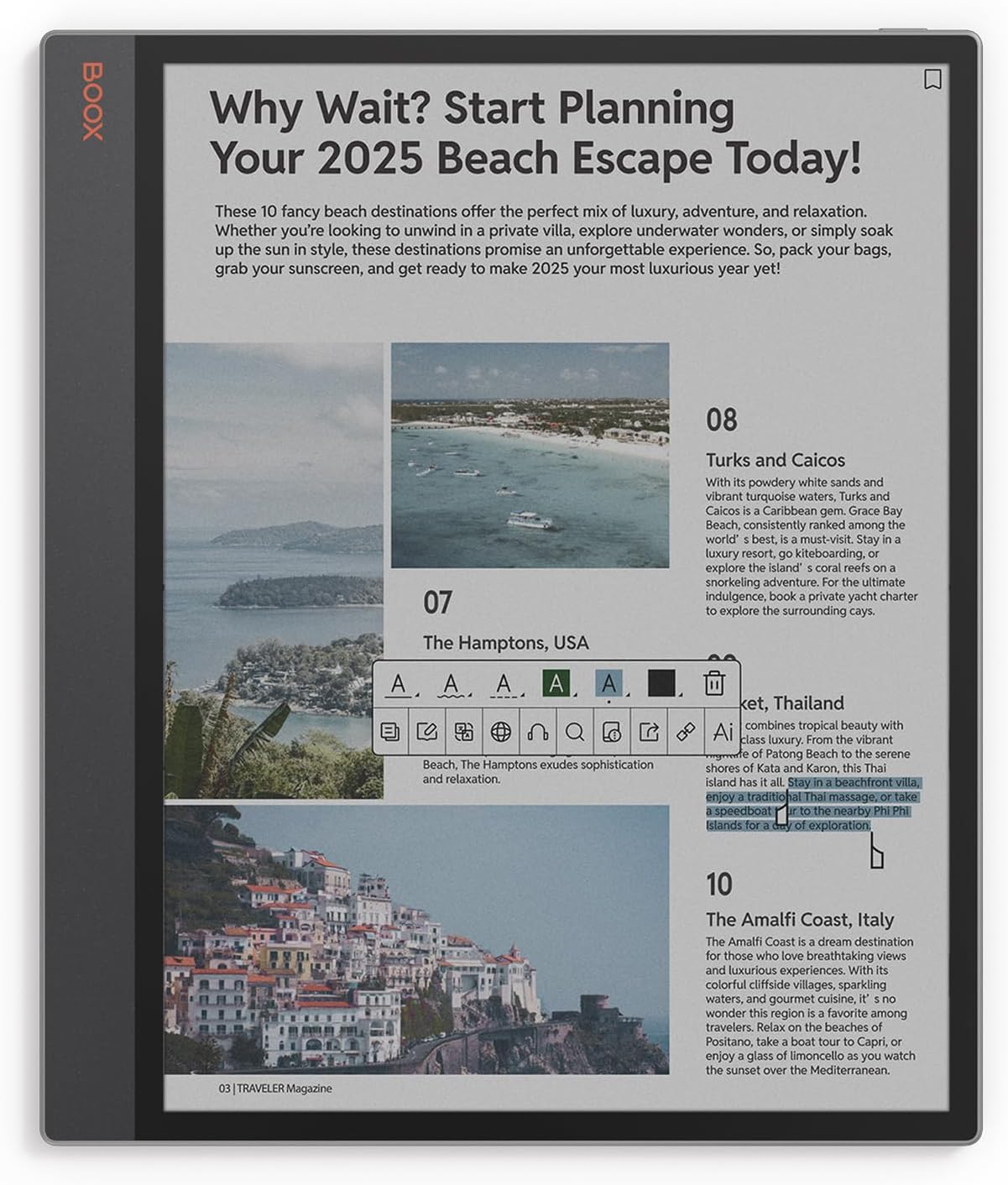 BOOX Tablet Tab X C 13.3 E Ink Tablet