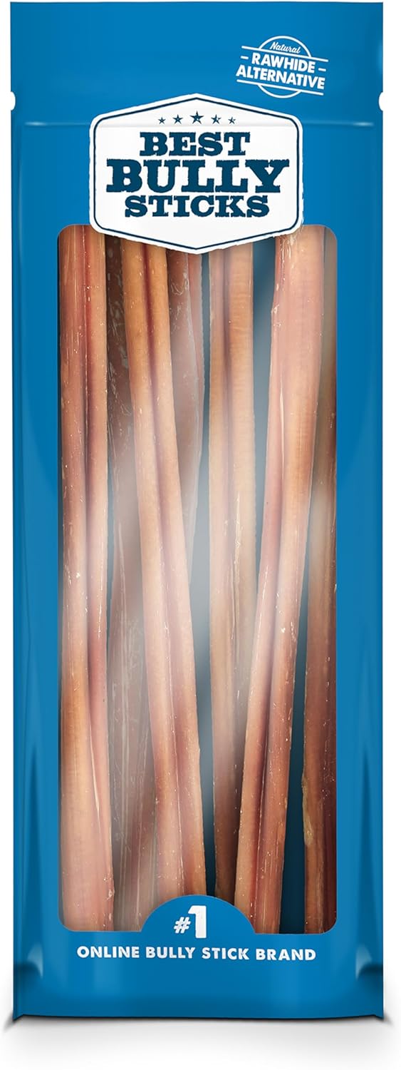 Best Bully Sticks 12 Inch Bully Sticks - 8 oz (Pack of 1) - 100% Natural Grass-Fed, Perfect for Medium or Large Canines