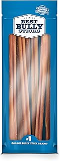 Best Bully Sticks 12 Inch Bully Sticks - 8 oz (Pack of 1) - 100% Natural Grass-Fed, Perfect for Medium or Large Canines