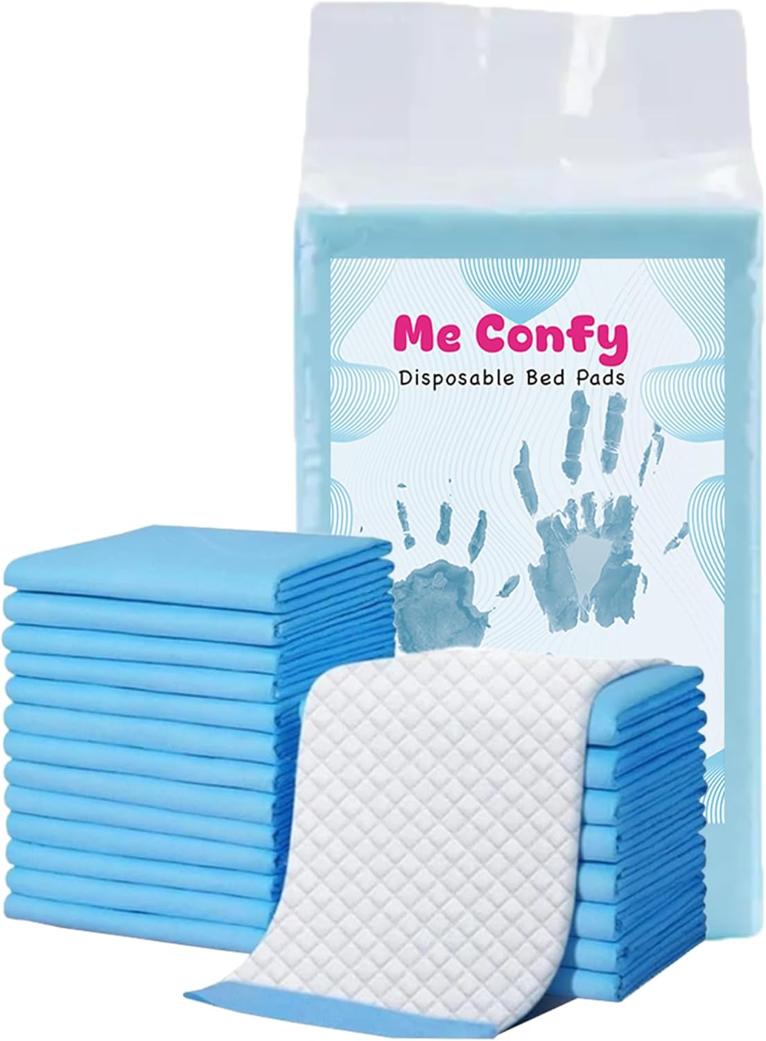 20 x Me Confy Incontinence Bed Pads | 60x90 cm Disposable Sheets | Ultra-Absorbent, Leak-Proof Protection | Cotton Core | Ideal for Adults & Maternity Care| Bed and Chair Protector Mat