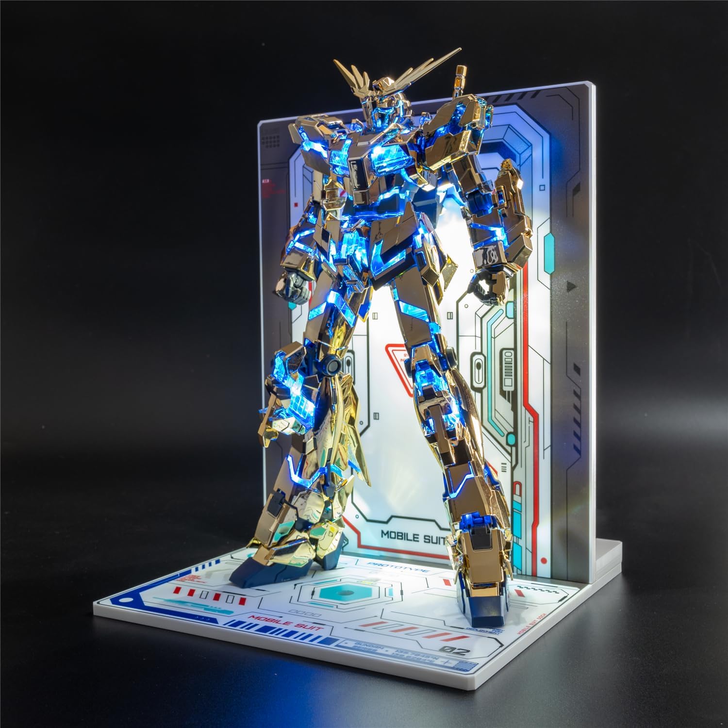 LBASE Wireless Led Light Set Compatible for Gundam, PG MG RG HG MGSD Q Models Wireless Induction LED Lamp Beads, Model Add Lights (LBASE-4th & Display Stand)