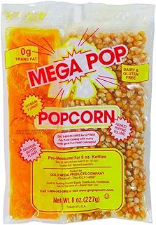 Gold Medal 2611432 Gold Medal Mega Pop Popcorn Butter 8 Oz. 36/Carton (2836)