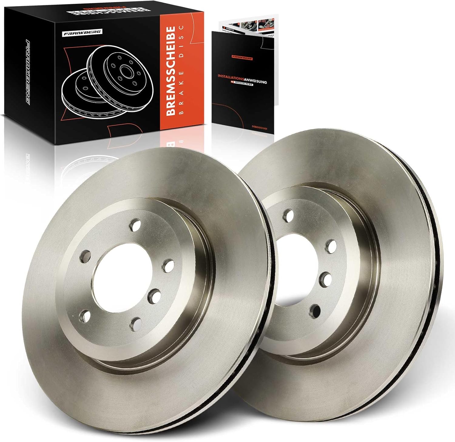 Frankberg 2x Brake Disc Front Axle Compatible with 3 Series E46 330 2.9L-3.0L 1999-2005 Brake DiscSet Z4 Coupe E86 3.0L 2006-2008 Z4 R.o.a.d.s.t.e.r E85 3.0L 2006-2008 Replace# 34101166071