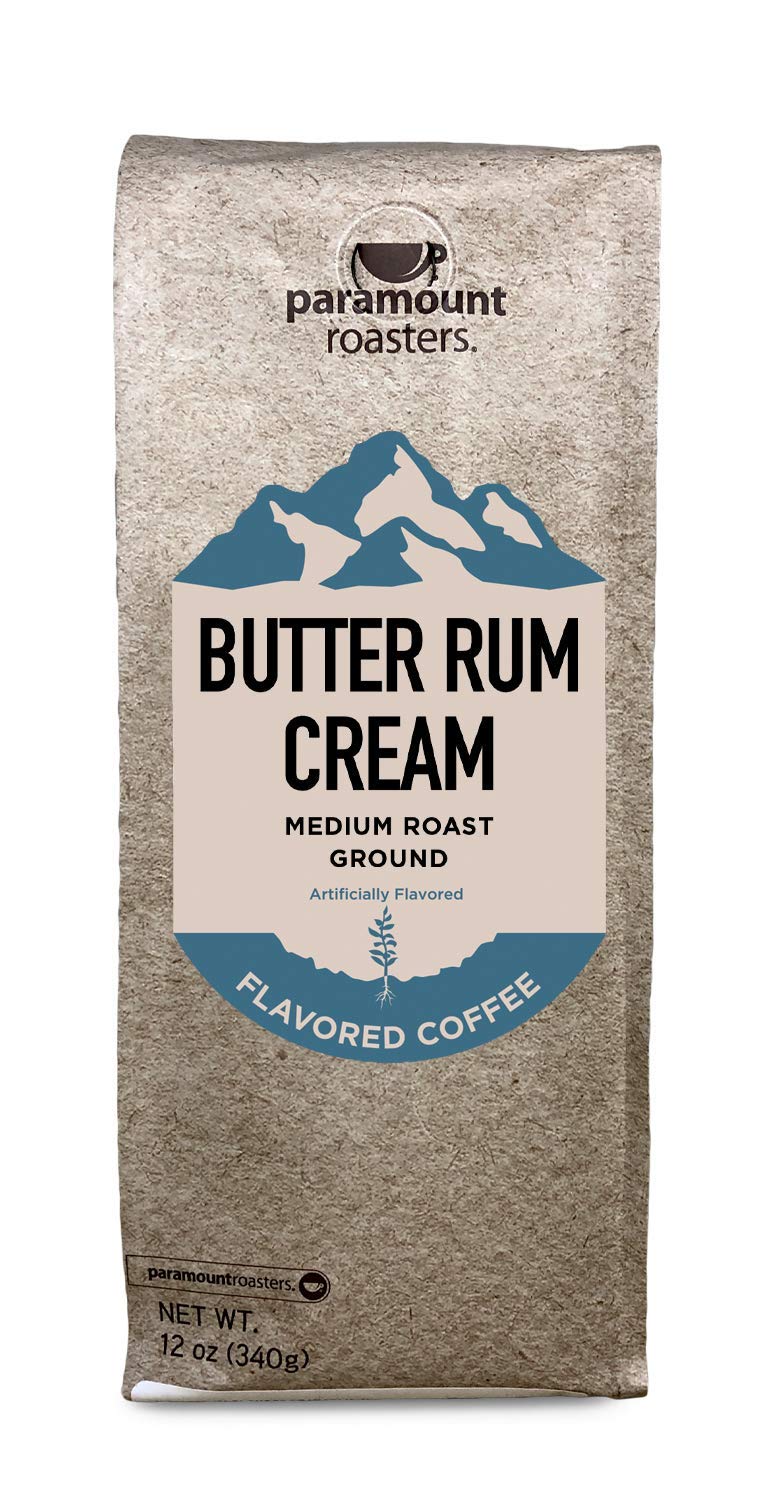 Paramount Roasters, Butter Rum Cream Flavored Ground Coffee, 1-12oz medium roast (Paramount Coffee Company)