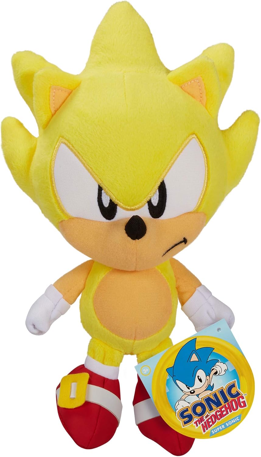 Sonic The Hedgehog Super Sonic 7-Inch Plush Collectible Stuffed Figure