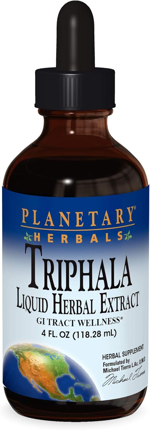 PLANETARY HERBALS Triphala Gi Tract Wellness, 1000 mg, 4 Fluid Ounce