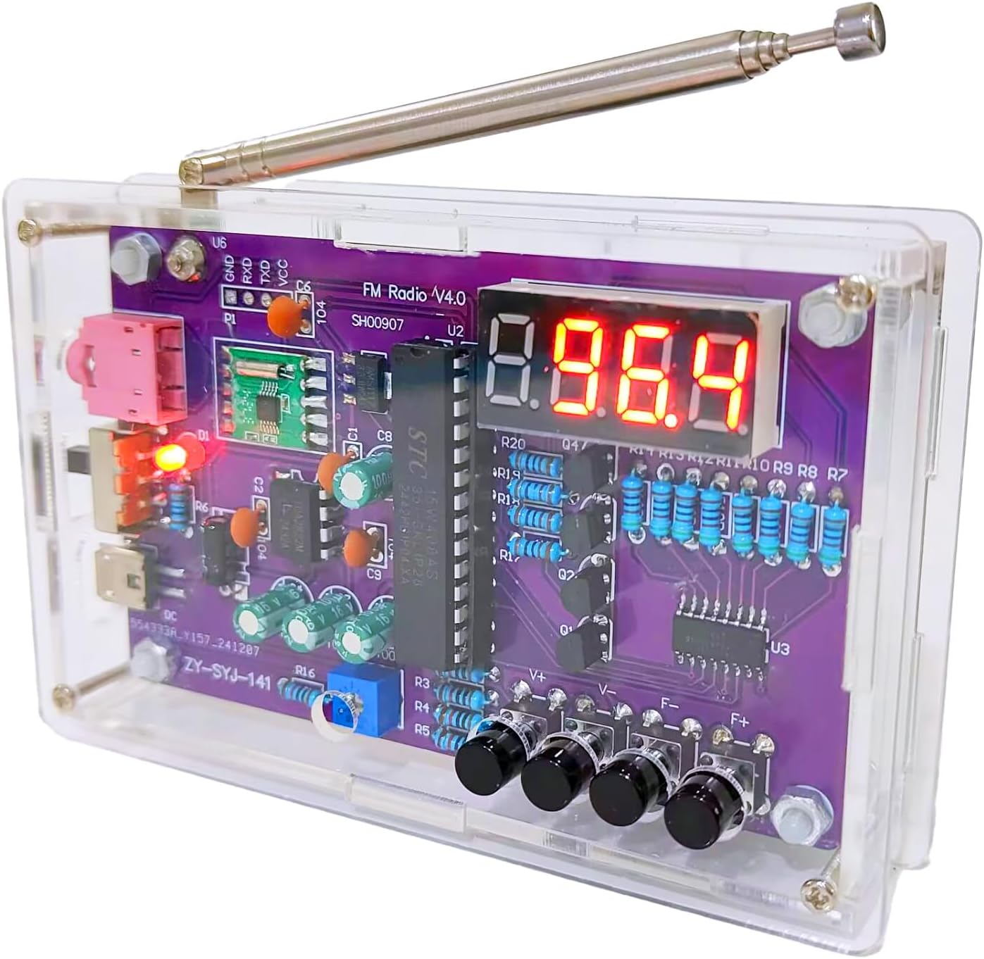 Gikfun FM Radio Kit Soldering Practice Kit DIY School Project FM 87-108MHz with 2 Power Supply Modes, Soldering Learning and Teaching for Beginners, Adults EK1989