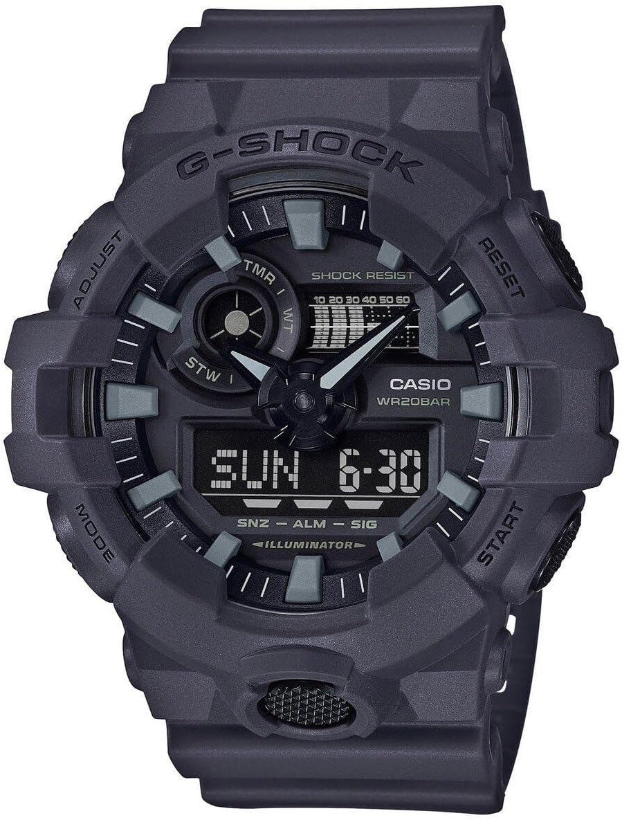 Casio Men's 700UC Series G-Shock Quartz 200M WR Shock Resistant Resin Strap and Case