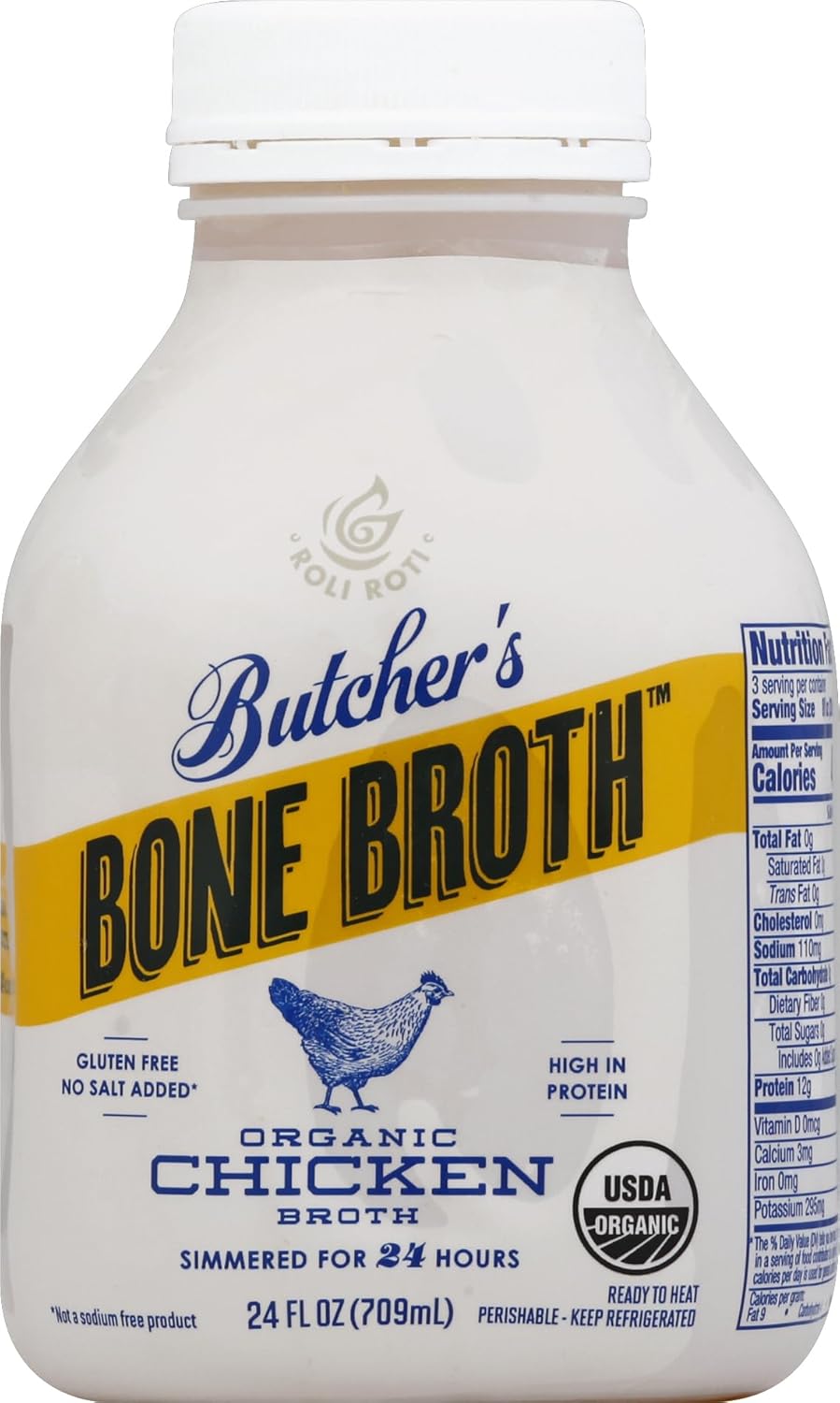 ROLI ROTI Organic Chicken Bone Broth, 24 FZ