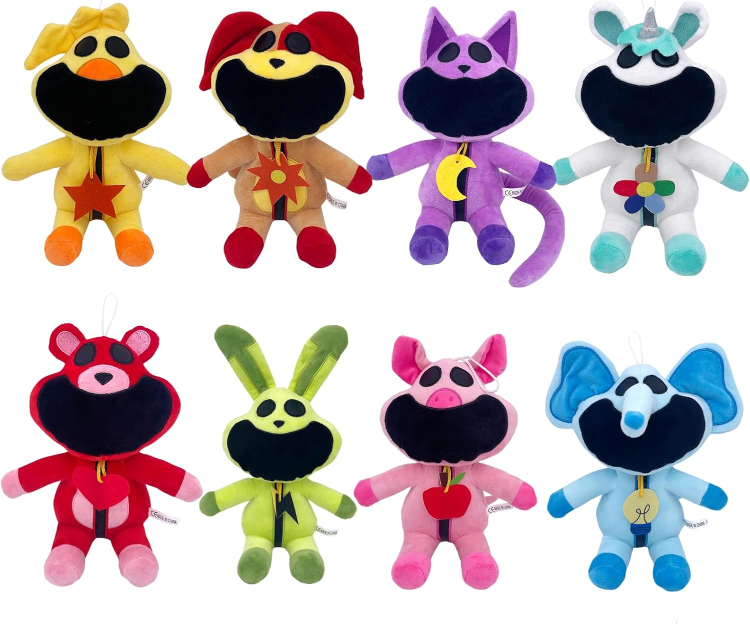 Super JAKES 8pcs CatNap Smiling Critters Series Figure Plush Chapter 3 Smiling Critters CatNap Plush and DogDay Plush for Kids and Adults