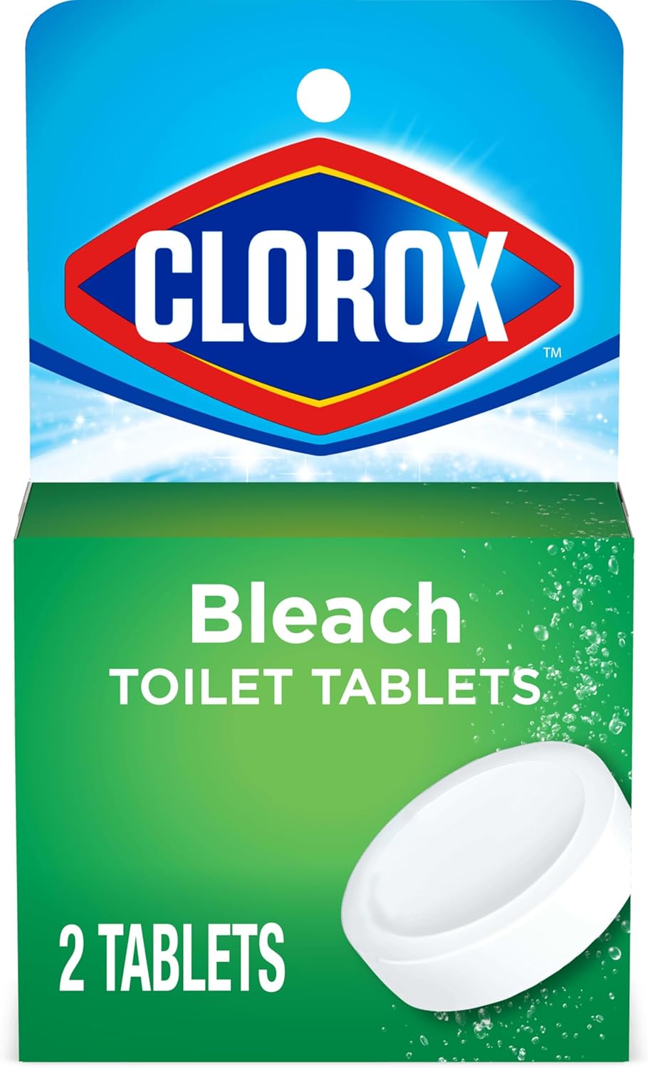 Clorox Ultra Clean Toilet Tablets Bleach 2 Count, 3.5 Ounces Each (Package May Vary)