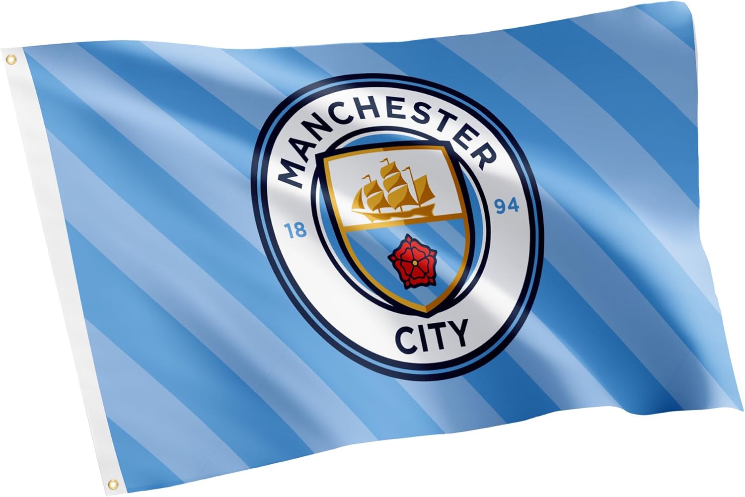 Desert Cactus Manchester City Flag Man City MCFC Football Soccer 100% Polyester Indoor Outdoor 3x5 feet Banner (Flag D)