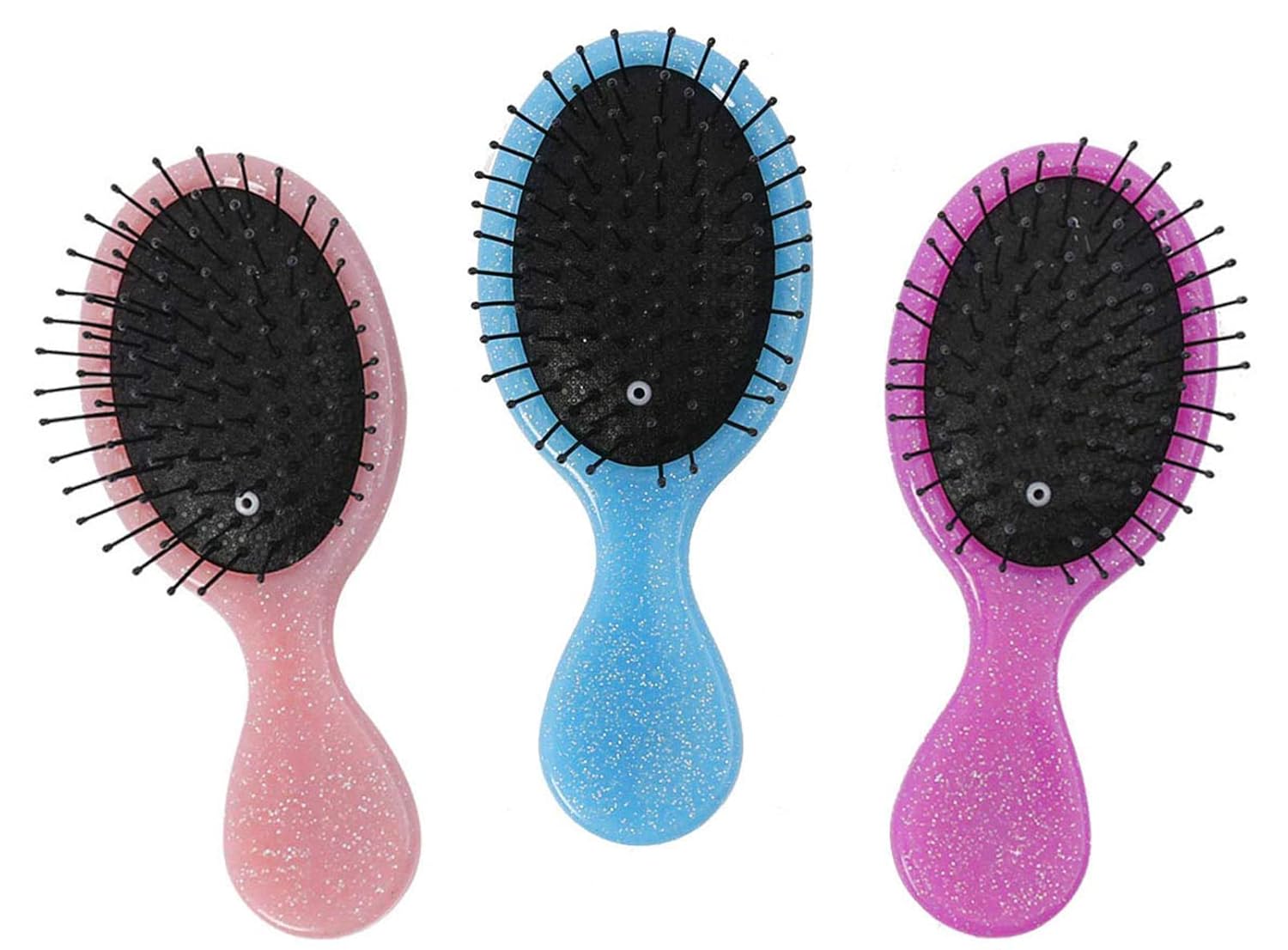 Toddler Detangler Hair Brush Travel Detangling Brushes 3Pcs Women Valentines Day Best Gift Small Wet Hair Brush For Baby Kids Pocket hairbrush Pro, for Curly Hair, Wet Dry Hair Tangle Brush