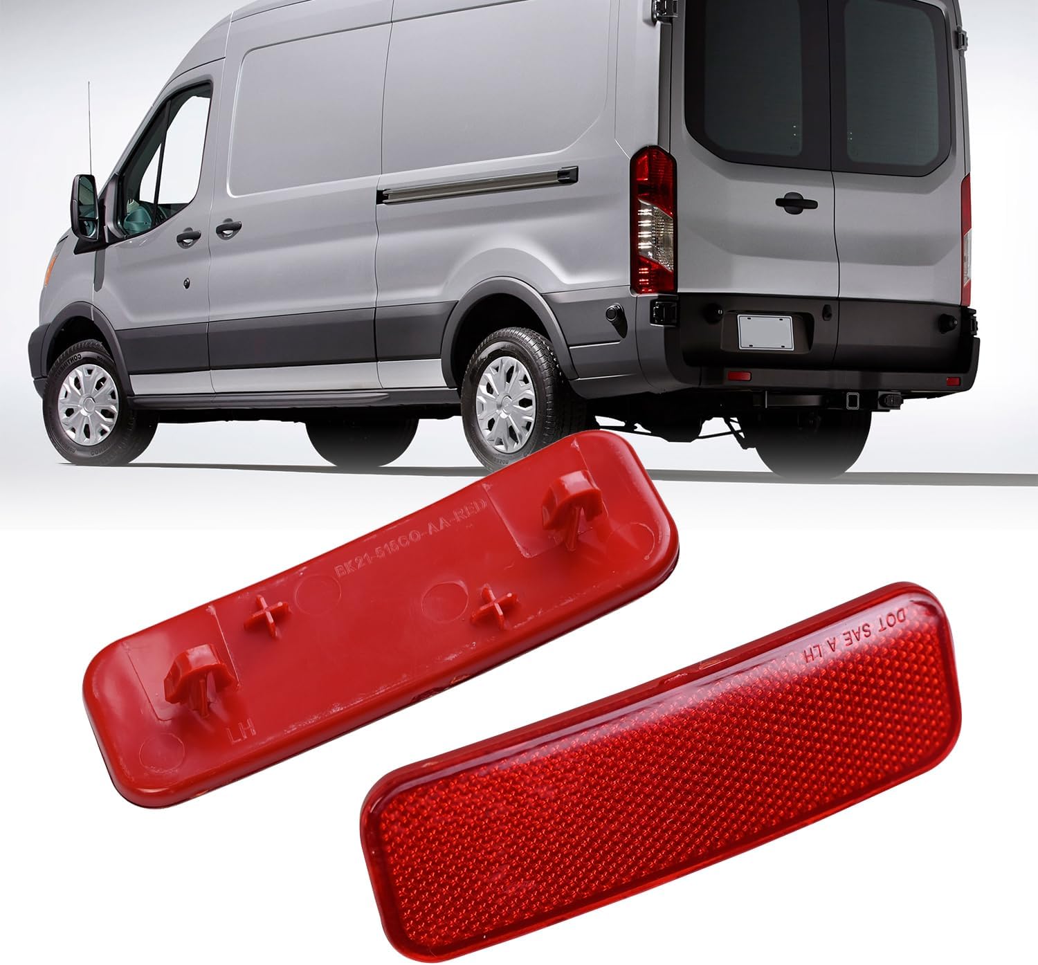 Left Right Rear Bumper Reflector Lamp for Ford for Transit Custom Connect for Tourneo 1778456 BK21-515C0-AA 1778457 BK21-515B0-AA