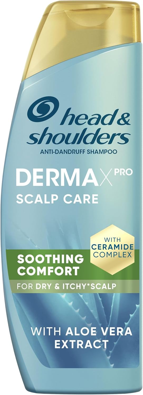 Head & Shoulders DermaXPro Soothing Comfort Anti Dandruff Shampoo 500ml with Aloe Vera Extract and Ceramide Complex. Soothes Dry, Itchy Scalp and Helps Reinforce the Skin Barrier