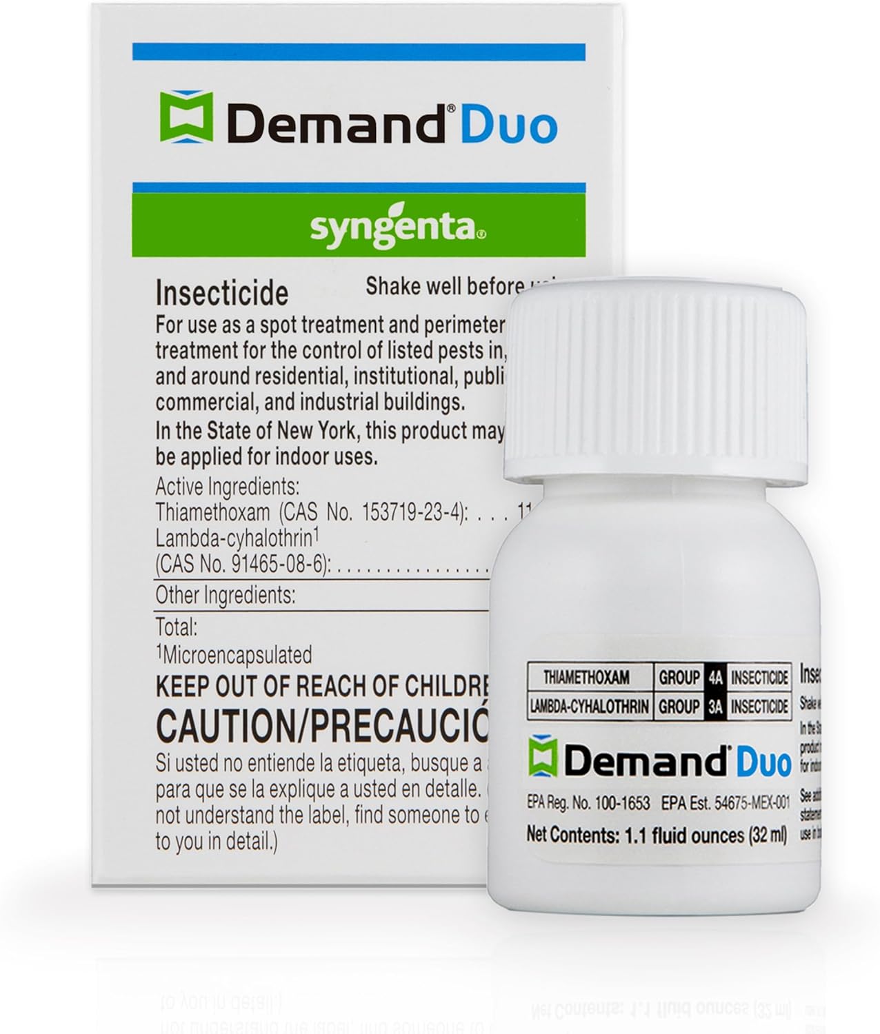 Demand Duo Insecticide – Dual Defense Insecticide with iCAP Technology™ for Long-Lasting Pest Control, 1.1 fl. oz.-Bottle, Sprayable Insecticide, Effective Against Over 90 Pests, Indoor & Outdoor Use