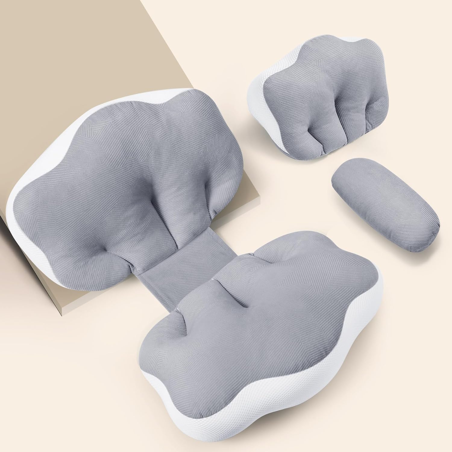 URMYWO Pregnancy Pillow - Cozy Pregnancy Pillows for Sleeping, Maternity Pillow Body Pillow Support for Back, Legs, Belly, HIPS with Adjustable Pillow & Laundry Bag, Ideal Gifts for Pregnant Women