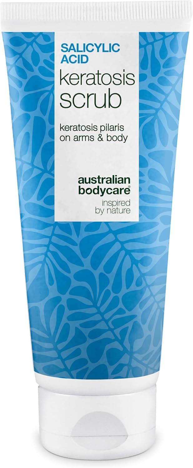 Keratosis Pilaris Body Scrub Treatment – Chemical (AHA/BHA) + Physical Exfoliant for Strawberry Legs, KP & Ingrown Hair with Salicylic Acid, Glycolic Acid, Apricot Seed & Allantoin