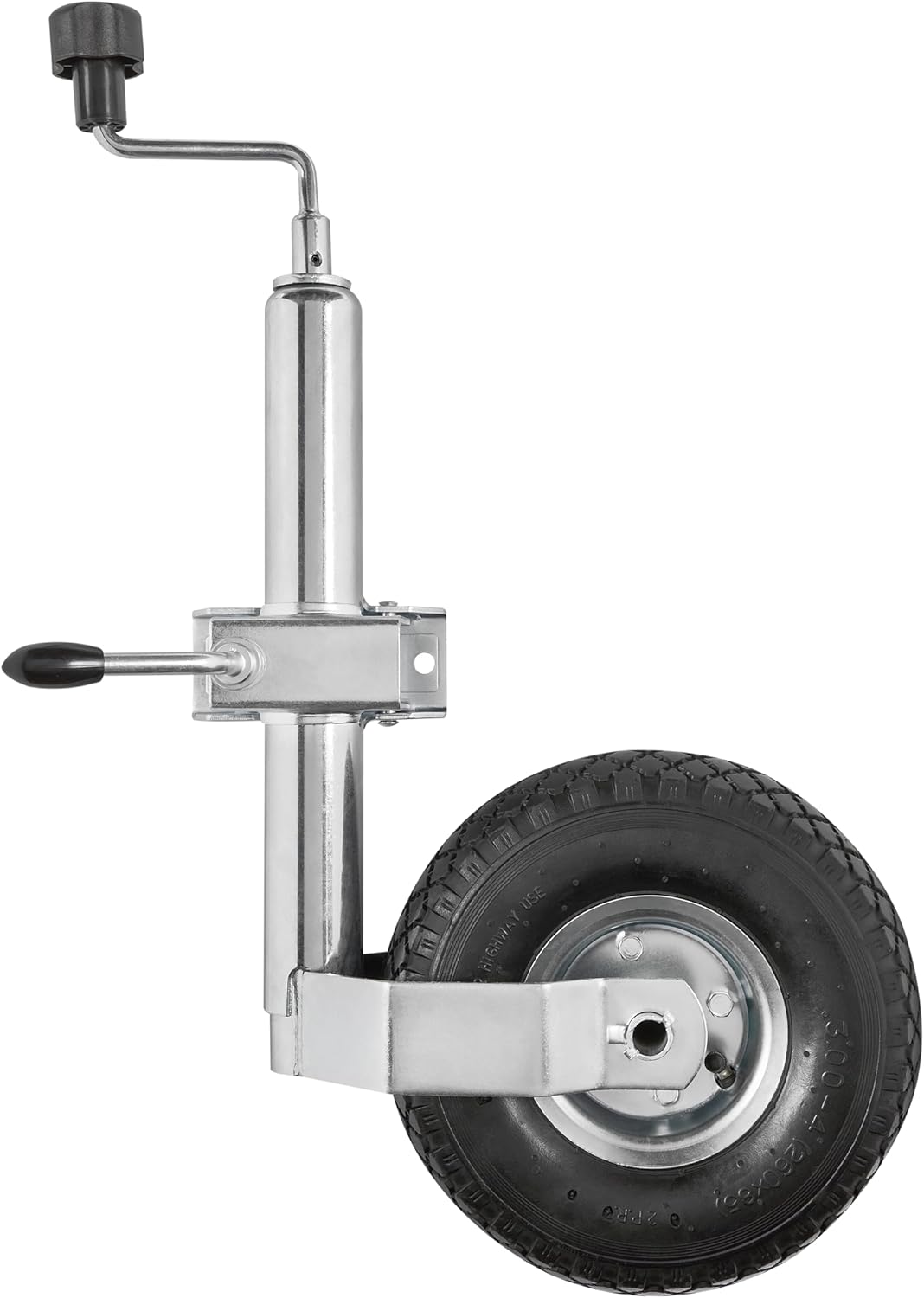 RING 48 mm Jockey Wheel Assembly With Pneumatic Tyre Including Clamp - Suitable for Trailers & Caravans & Fully Retractable